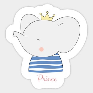 Prince elephant Sticker